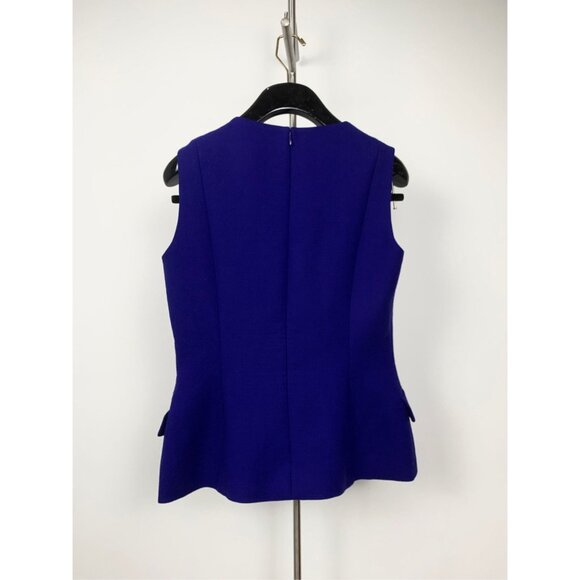 Christian Dior Womens Wool Sleeveless Top With Decorative jeweled Buttons & Pock - Picture 2 of 7